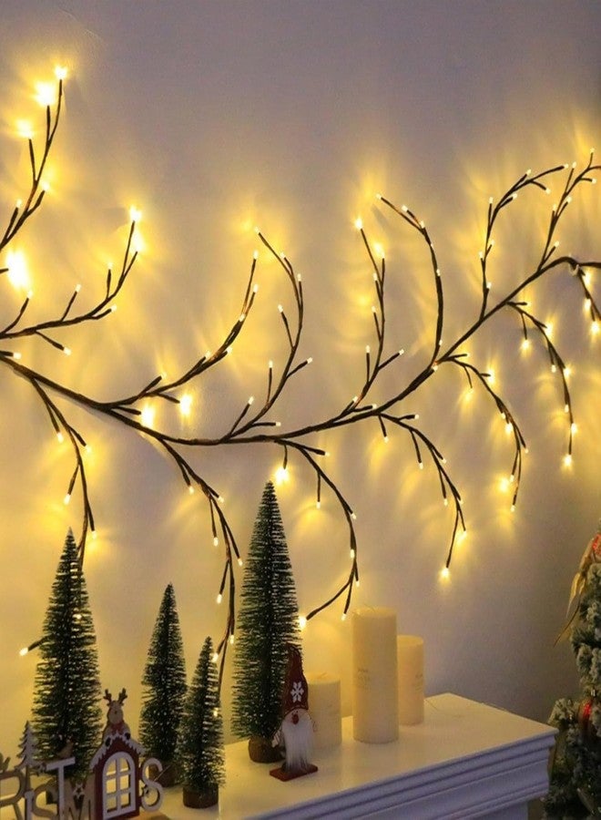 SRUSTEPY Enchanted Willow Vine 5.5Ft Vines for Room Decor with Remote, USB Vine LED Lights for Wall Home Decorations with 6 Clips, Yellow - Image 5