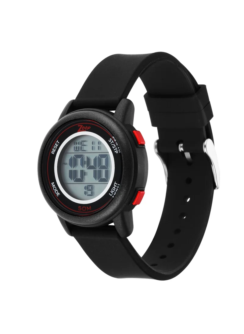 زوب Digital Watch with Black Silicone Strap