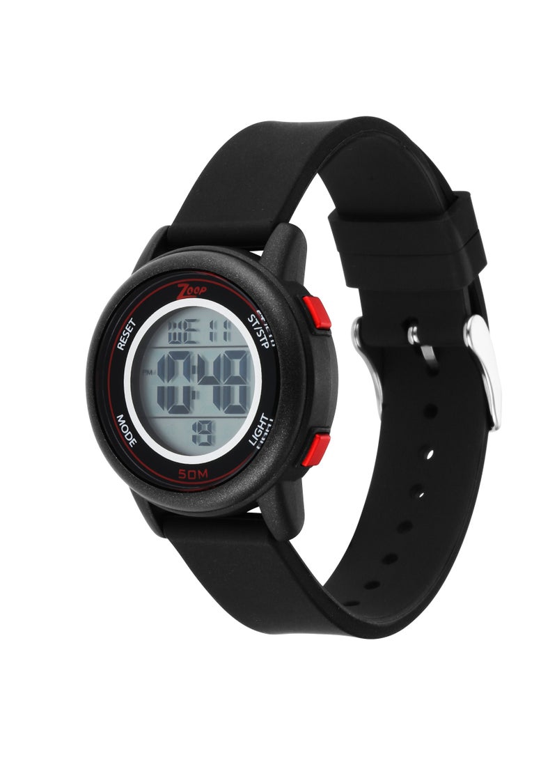Zoop Digital Watch with Black Silicone Strap - Image 3