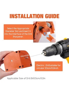 Generic Electric Drill Bit Sharpener, Sharpen All Bits (5/64''- 5/8''), Multiuse Grinding Tool for Portable Drill Grinder, Works with Electric Drills  - Image 4