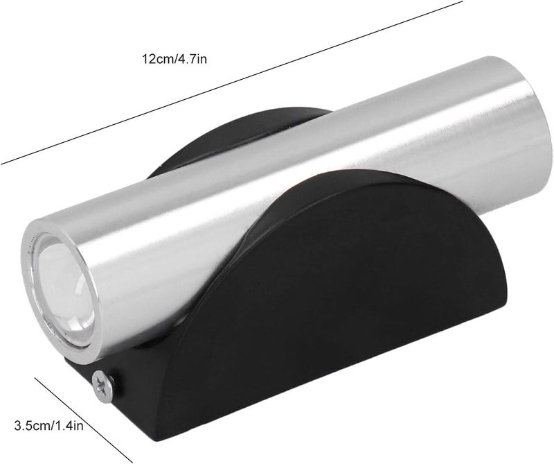 Double Head LED Wall Lamp, 2W Indoor Aluminum Light, AC85-265V, Yellow Light - Durable Metal Design, Soft Night Lighting, Ideal for Home Bar Porch Decoration (Yellow Light) - Image 5