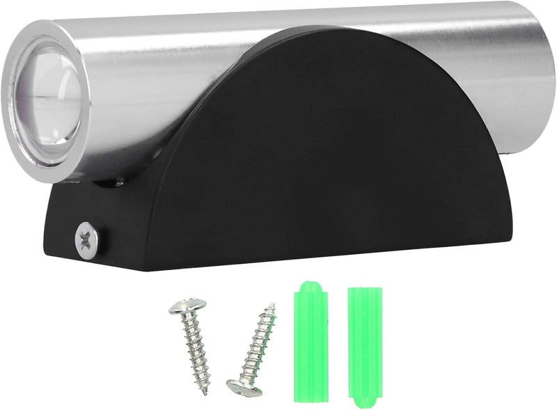 Double Head LED Wall Lamp, 2W Indoor Aluminum Light, AC85-265V, Yellow Light - Durable Metal Design, Soft Night Lighting, Ideal for Home Bar Porch Decoration (Yellow Light) - Image 1