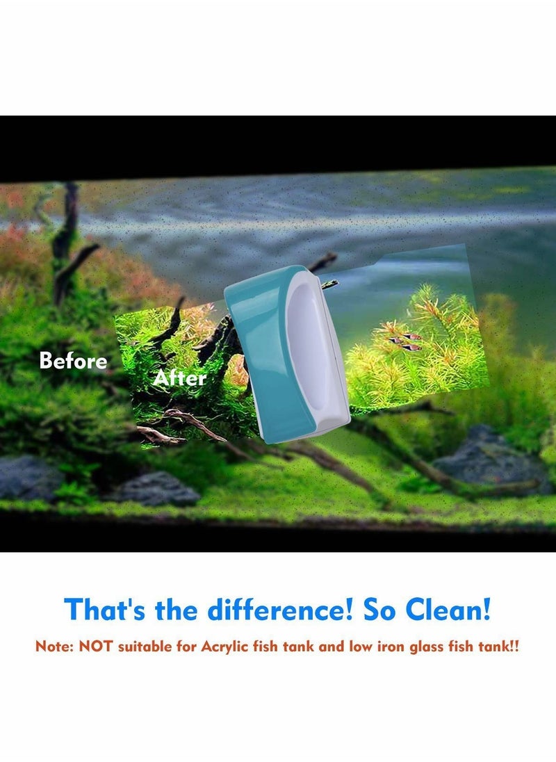 Excefore Fish Tank Brush Magnetic Aquarium Fish Tank Glass Algae Scrapers Glass Cleaner Scrubber Clean Brush Self Floating Brush, Magnetizing, Non-Slip, Scratch-Free  - Image 2