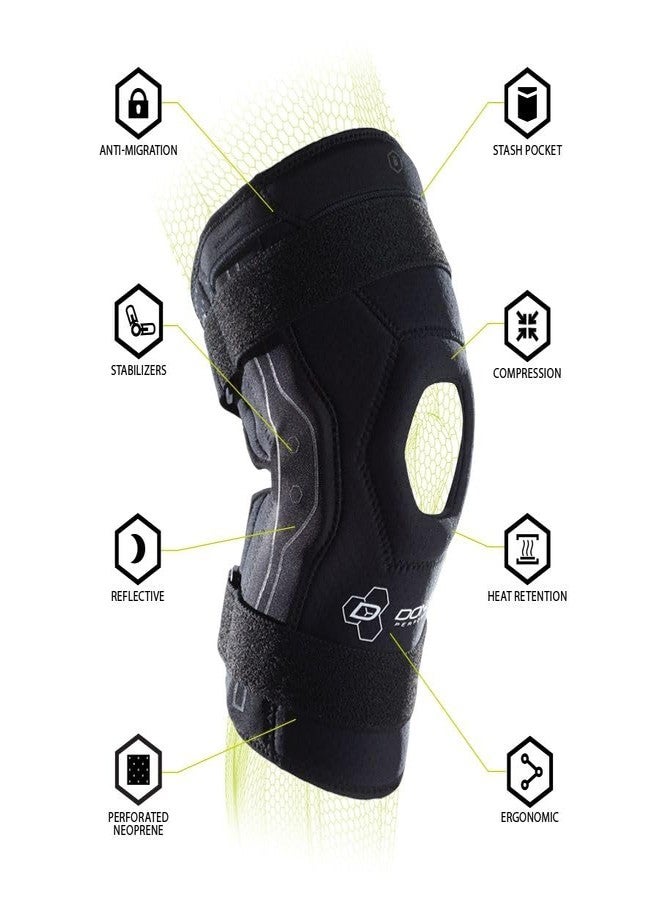 DonJoy Performance Bionic Hinged Knee Brace - Bilateral Ligament Protection for Hyperextension, Sprains, Meniscus Injury -Camo, Medium - Image 5