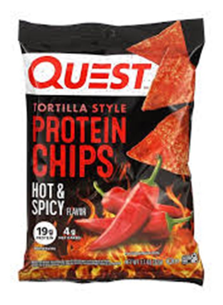 Quest Nutrition Tortilla Style Protein Chips 32g Hot & Spicy - Image 1