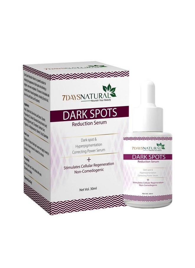 7 Days - Serum For Pigmentation & Dark Spots Removal Antipigmentation Face Serum For Men & Women With Hyaluronic Acid To Remove Blemishes Acne Marks & Tanning 30 Ml - Image 1