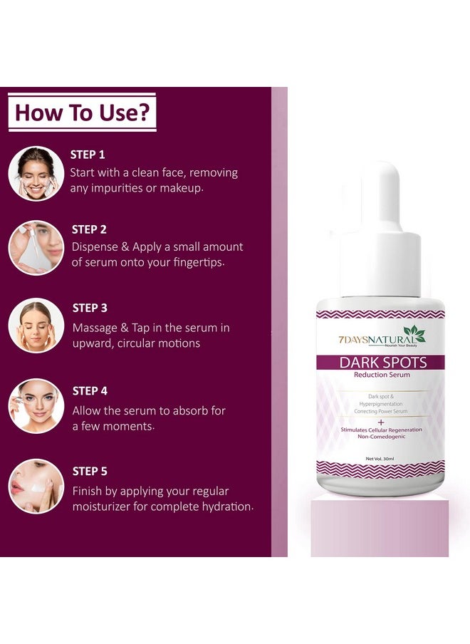 7 Days - Serum For Pigmentation & Dark Spots Removal Antipigmentation Face Serum For Men & Women With Hyaluronic Acid To Remove Blemishes Acne Marks & Tanning 30 Ml - Image 1