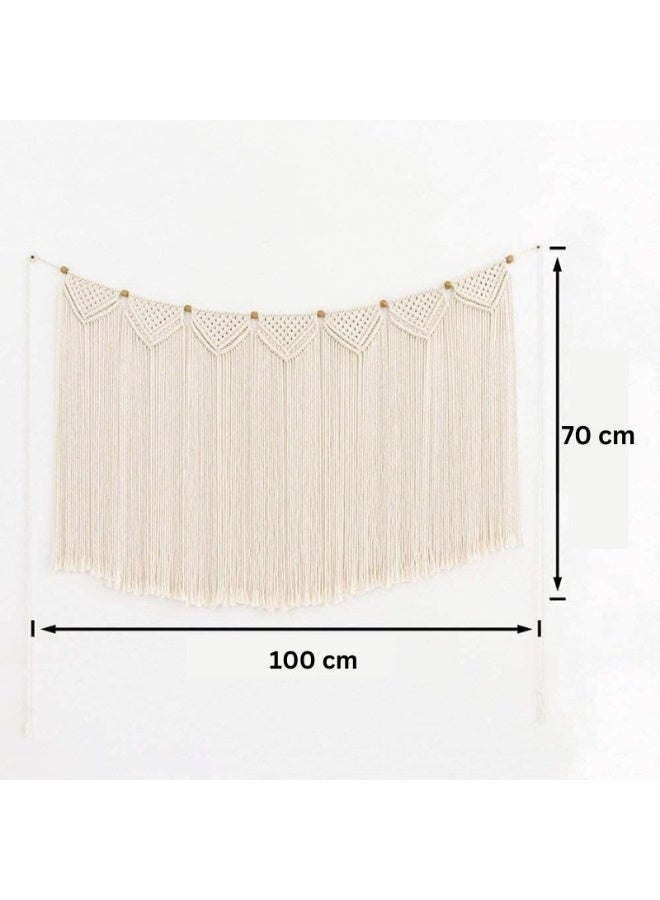 Home Gallery Macrame Woven Wall Hanging Fringe Garland Banner Bohemian Handmade - Image 2