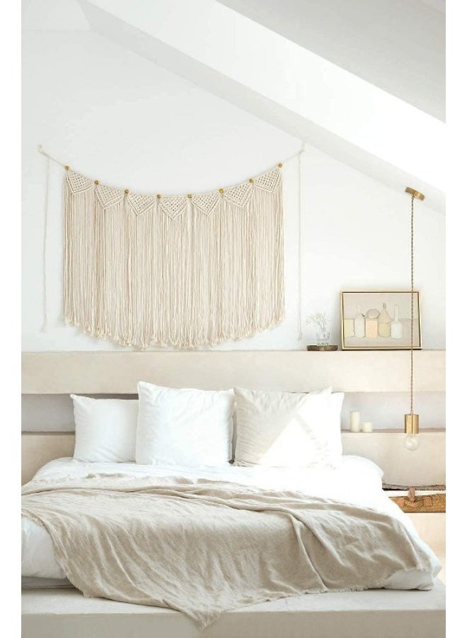 Home Gallery Macrame Woven Wall Hanging Fringe Garland Banner Bohemian Handmade - Image 3
