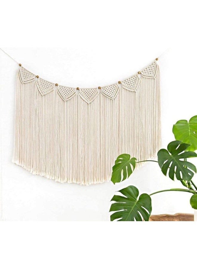 Home Gallery Macrame Woven Wall Hanging Fringe Garland Banner Bohemian Handmade - Image 5