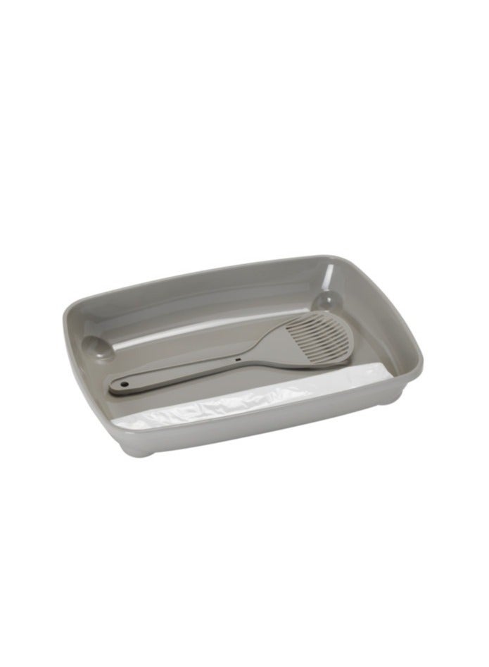MODERNA TRAY WITH SCOOP&BAG 37CM (C120 SET) Color - Grey - Image 1
