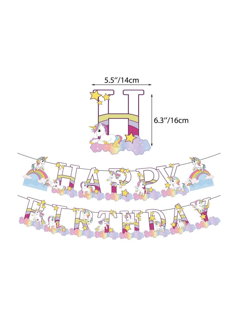 LA FIESTA Unicorn Birthday Party Decorations for Girls  - Image 5