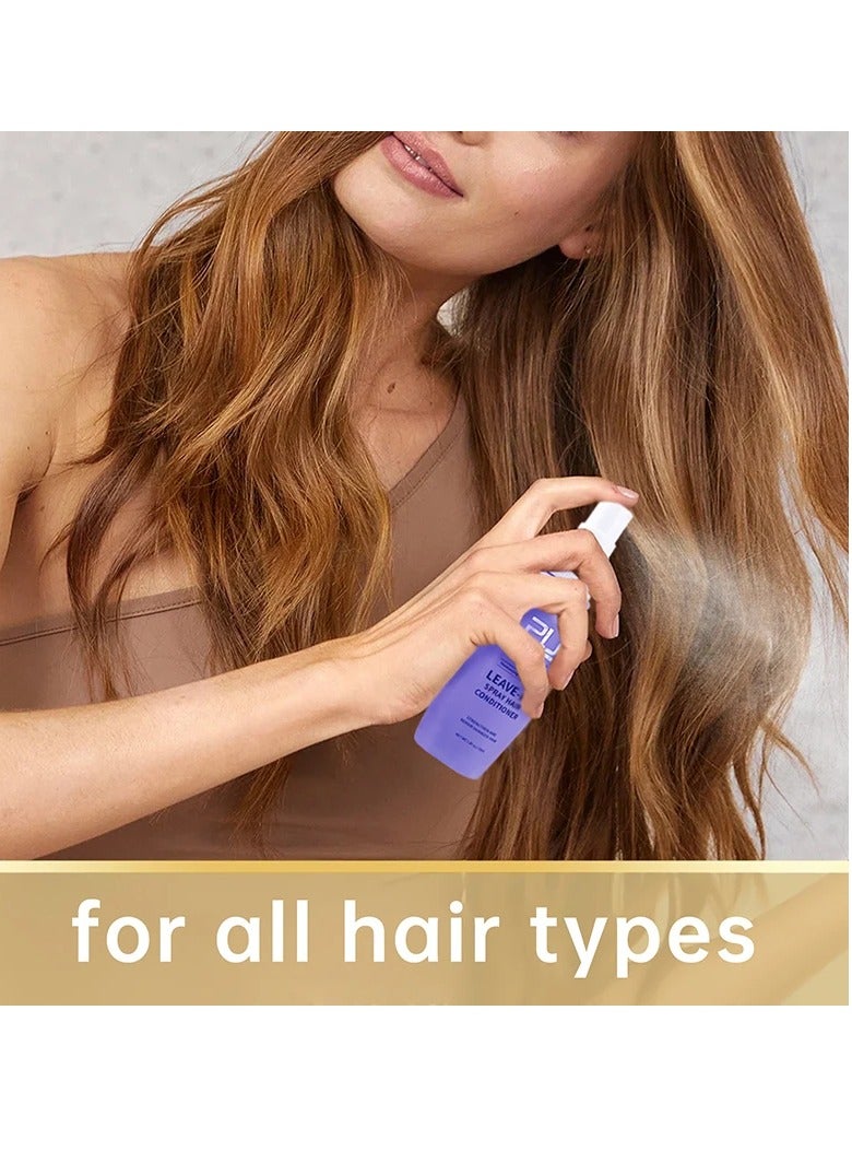 PURC Hair Conditioner Spray, Moisturizing Leave In Conditioner Spray Hair Mask, Nourishing Natural Fractionated Coconut Oil Hair Serum, Hair Loss Treatment Essence For Men And Women, (55ml) - Image 5