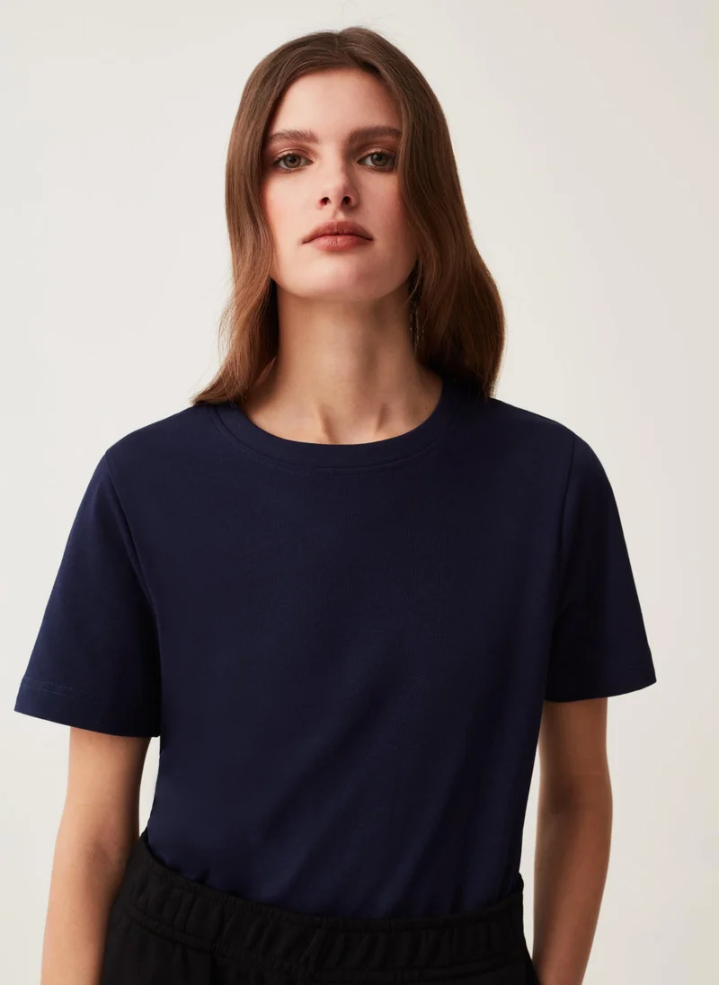 Ovs Ovs Cotton T-Shirt With Crew Neck