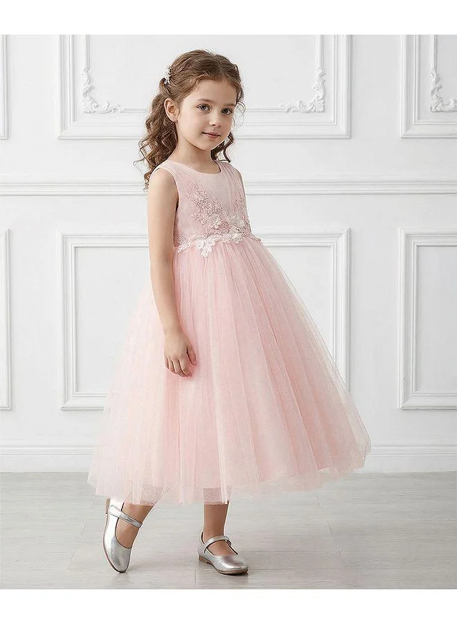 Mark & Mia Mark & Mia Floral Theme Sequins Embellished Sleeveless Gown - Pink