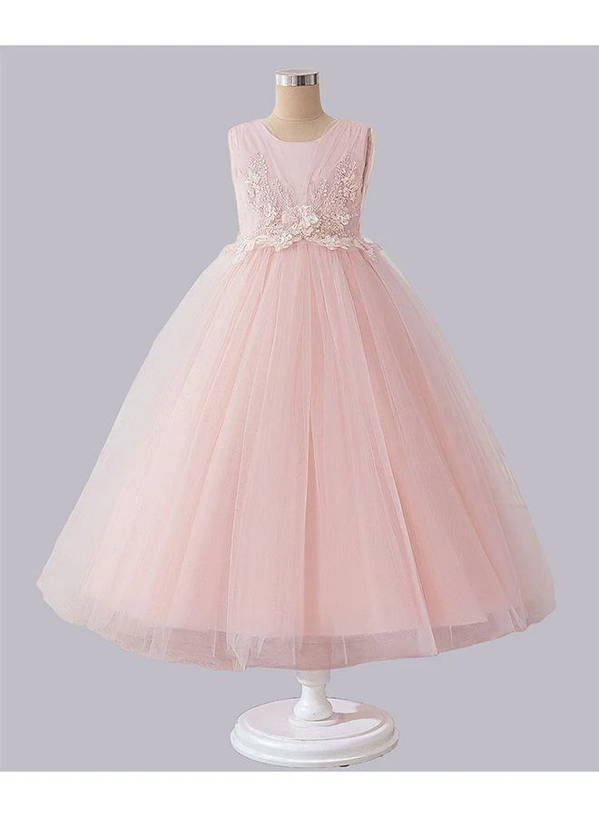 Mark & Mia Mark & Mia Floral Theme Sequins Embellished Sleeveless Gown - Pink