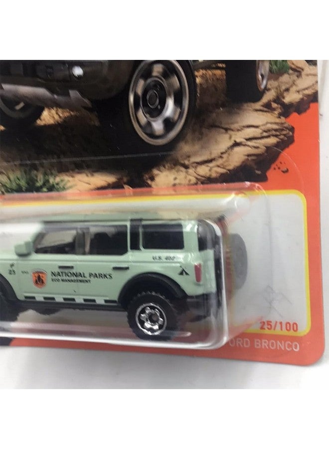 MATCHBOX Matchbox 2021 Ford Bronco 25/100 (Mint Green) 1:64 Scale Die-Cast Metal Collectible Truck for Kids - Image 3