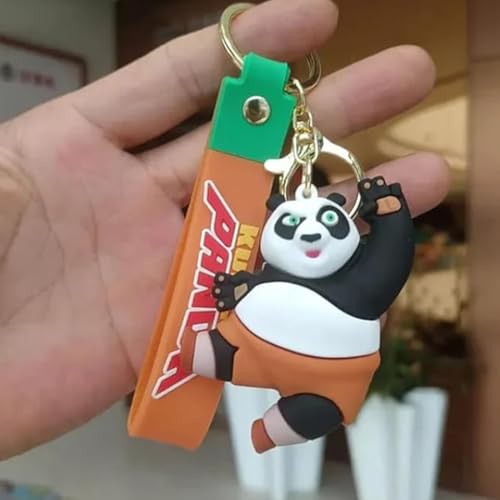 FowWelt Cartoon Keychain for Girls and Boys, Cute Keychains Accessories Keyring Key Wristlet Car Charms Backpack Key Chain (Kung F Panda) - Image 4