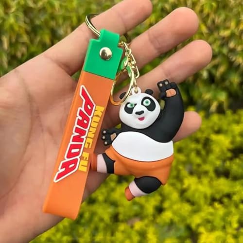 FowWelt Cartoon Keychain for Girls and Boys, Cute Keychains Accessories Keyring Key Wristlet Car Charms Backpack Key Chain (Kung F Panda) - Image 3