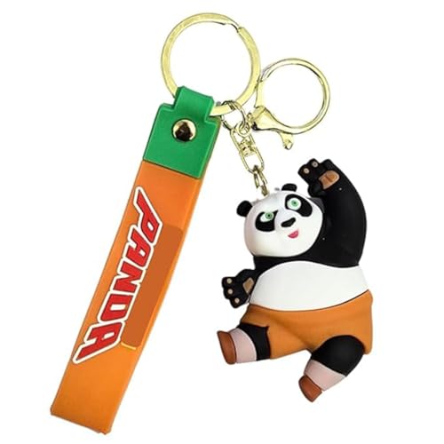 FowWelt Cartoon Keychain for Girls and Boys, Cute Keychains Accessories Keyring Key Wristlet Car Charms Backpack Key Chain (Kung F Panda) - Image 2