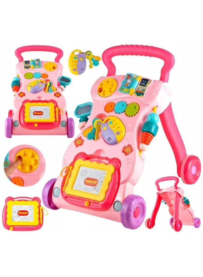 HUNGER Interactive Sit-to-Stand Baby Push Walker with Detachable Drawing Board - Image 1