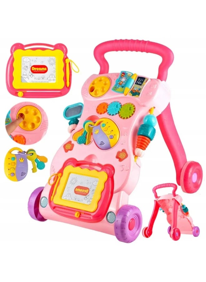 HUNGER Interactive Sit-to-Stand Baby Push Walker with Detachable Drawing Board - Image 2