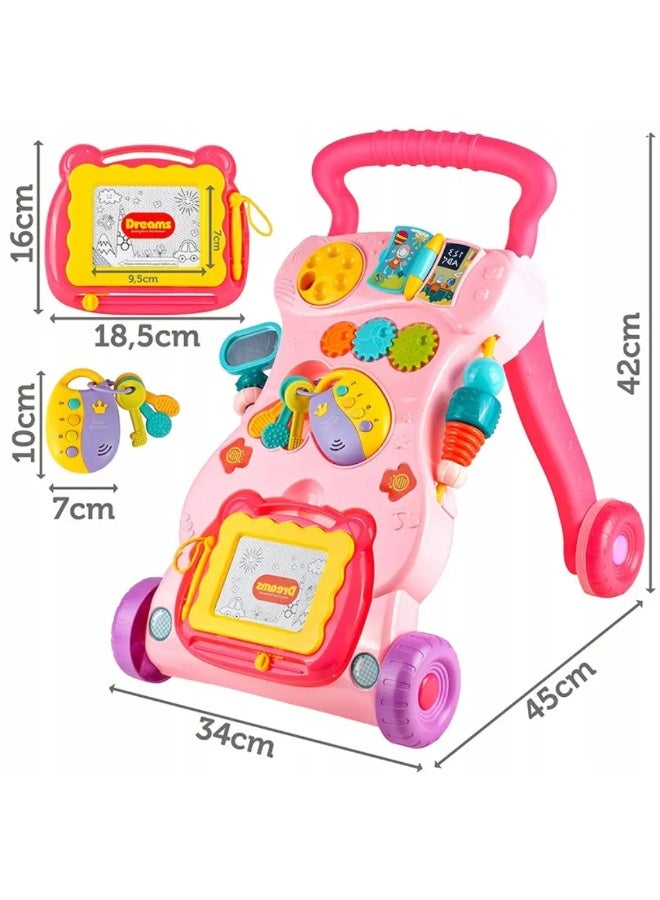 HUNGER Interactive Sit-to-Stand Baby Push Walker with Detachable Drawing Board - Image 4