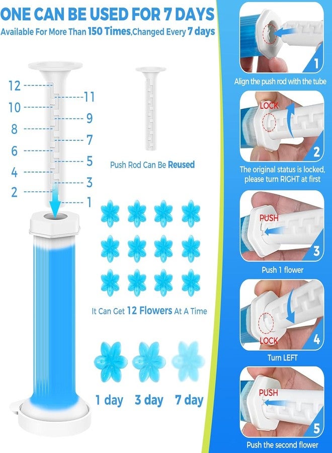 FORGEOG-Toilet Cleaner-Bathroom Cleaner-Toilet Refills-Flower Toilet Gel Stamp-Toilet Fresheners Gel Toilet-Air Fresher-Toilet Air Fresher-Toilet cleaner gel(1 pic)(Multi Color) (FQ12) - Image 5