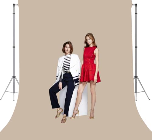 TYTYUU Beige Photo Backdrop for Photoshoot Beige Background for Photography Photo Backdrop Curtain for Party 6 x 9 FT - Image 3