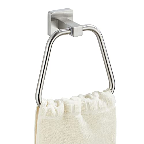 bluebyrne Brushed Nickel Towel Ring for Bathroom, Kitchen Bath Towel Holder Hangers Wall Mount Heavy Duty Stainless Steel - Image 2