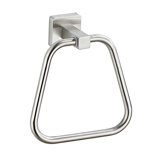 bluebyrne Brushed Nickel Towel Ring for Bathroom, Kitchen Bath Towel Holder Hangers Wall Mount Heavy Duty Stainless Steel - Image 1