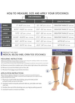 Truform Truform 20-30 mmHg Compression Stocking for Men and Women, Knee High Length, Open Toe  - Image 2