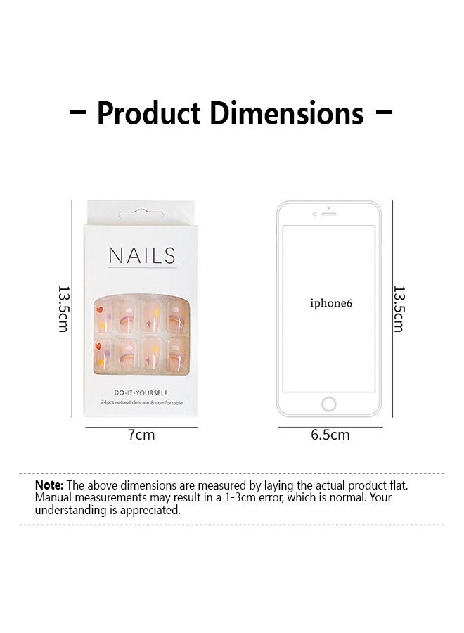 وينور أظافر ضغط بقلب أحمر خدود حيوي، فن أظافر يدوي، أظافر صناعية عصرية، مانيكير بجودة الصالون - Image 3