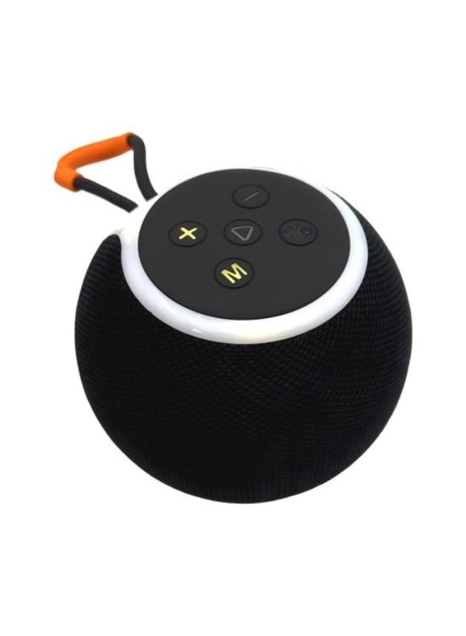 Portable Bluetooth Speaker JL-1267 with Carabiner, Black and White, Control Buttons, Compact Design - Image 1