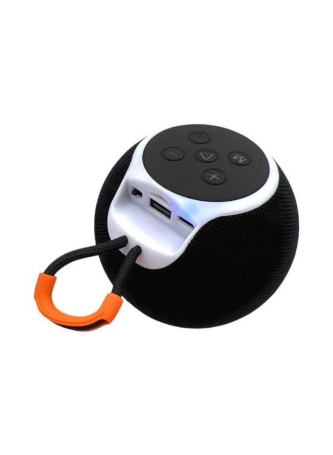 Portable Bluetooth Speaker JL-1267 with Carabiner, Black and White, Control Buttons, Compact Design - Image 2