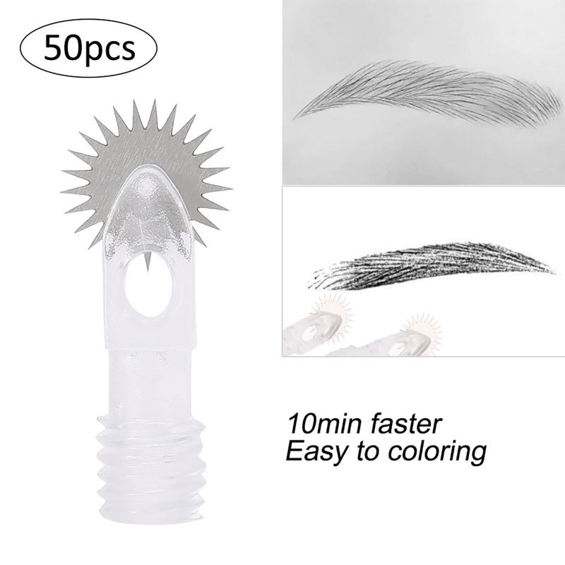 Microblading Needle Large Size Stainless Steel Noncorrosive Stable - Pigment Storage Fast Easy Coloring Sterile Gamma-Ray Disposable Tattoo Needle for Eyebrow Eyeliner Lip Tattoo Work - Image 4