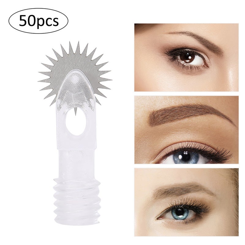 Microblading Needle Large Size Stainless Steel Noncorrosive Stable - Pigment Storage Fast Easy Coloring Sterile Gamma-Ray Disposable Tattoo Needle for Eyebrow Eyeliner Lip Tattoo Work - Image 2