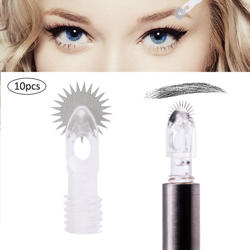 Microblading Needle Large Size Stainless Steel Noncorrosive Stable - Pigment Storage Fast Easy Coloring Sterile Gamma-Ray Disposable Tattoo Needle for Eyebrow Eyeliner Lip Tattoo Work - Image 3
