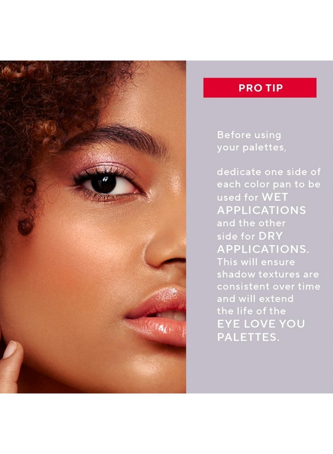 Mirabella Eye Love You Neutral Shimmer Eyeshadow Palette - Makeup Palette w/Ultra Pigmented Pressed Powders, Creamy Matte & Shimmer Pink Eyeshadow Shades - Romance - Image 3