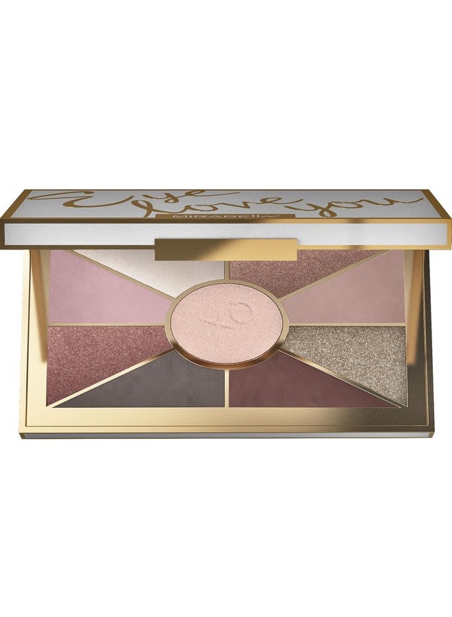 Mirabella Eye Love You Neutral Shimmer Eyeshadow Palette - Makeup Palette w/Ultra Pigmented Pressed Powders, Creamy Matte & Shimmer Pink Eyeshadow Shades - Romance - Image 1