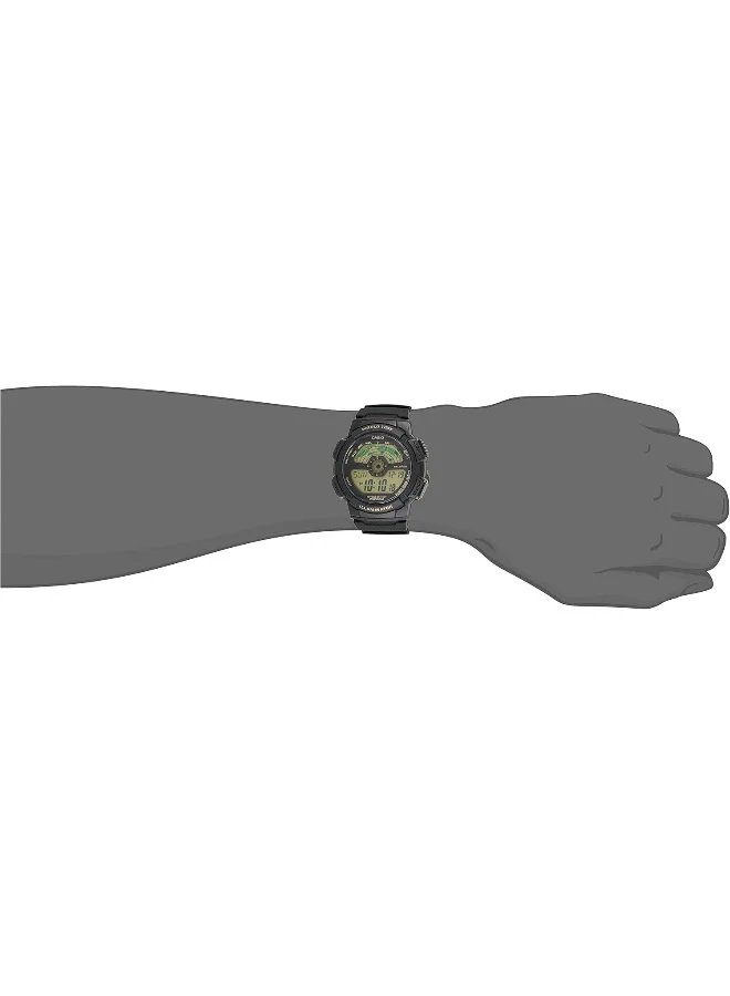 CASIO Men's Men's Digital Display Watch With Black Resin Strap - AE-1100W-1B