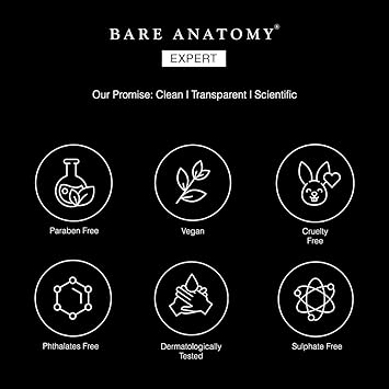 BARE ANATOMY شامبو بار أناتومي المضاد لتساقط الشعر يوفر تحكمًا في تساقط الشعر 5X مناسب لجميع أنواع الشعر مدعوم بالأدينوزين والبيبتيدات 250 مل - Image 5
