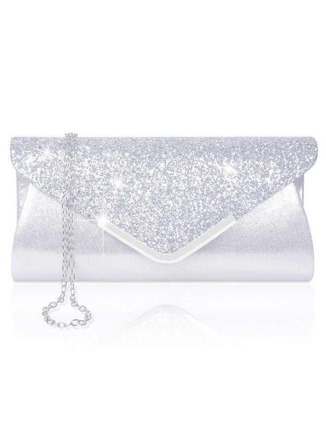 Rancco Women Evening Envelope Handbag Prom Sequin Clutch Purse Shoulder Cross Body Bag - Image 1