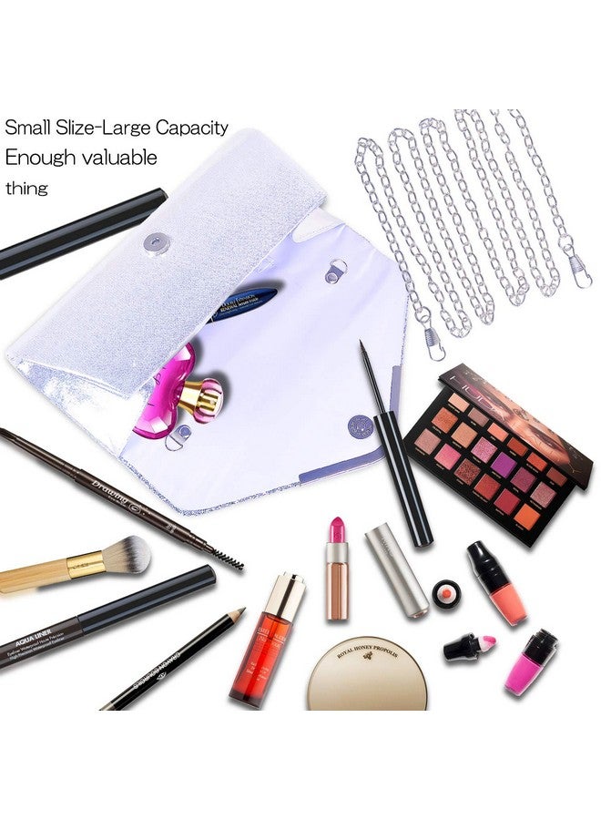 Rancco Women Evening Envelope Handbag Prom Sequin Clutch Purse Shoulder Cross Body Bag - Image 2