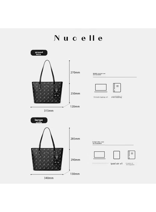 نوسيل Nucelle شن يوي نفس ستايل حقيبة بيغاسوس موديل جديد، حمل على الكتف واليد، سعة كبيرة، حقيبة نسائية للعمل والتنقل - Image 4