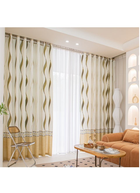 1 Piece Stripe Curtain For Living Room Window Curtain