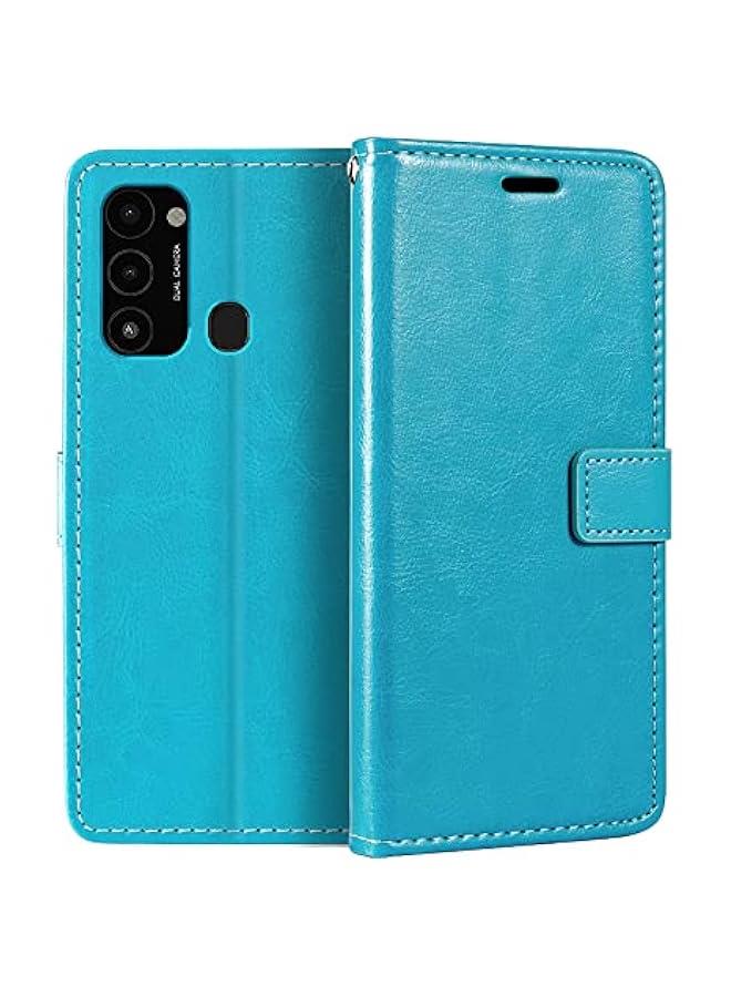 Premium PU Leather Flip Case with Card Holder and Kickstand for Tecno Spark Go 2022/Tecno Spark 8C (6.52)- Sky Blue - Image 2