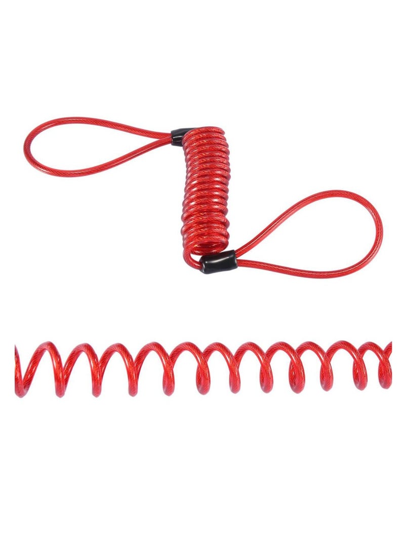 AROAQ Motorcycle Disc Brake Lock, Anti Theft Wheel Lock With Red Rope Kit, Aluminum Alloy Mountain Road Bike Tyre Lock, Small And Easy To Carry Motorcycle Lock For Theft Prevention, (Red) - Image 4