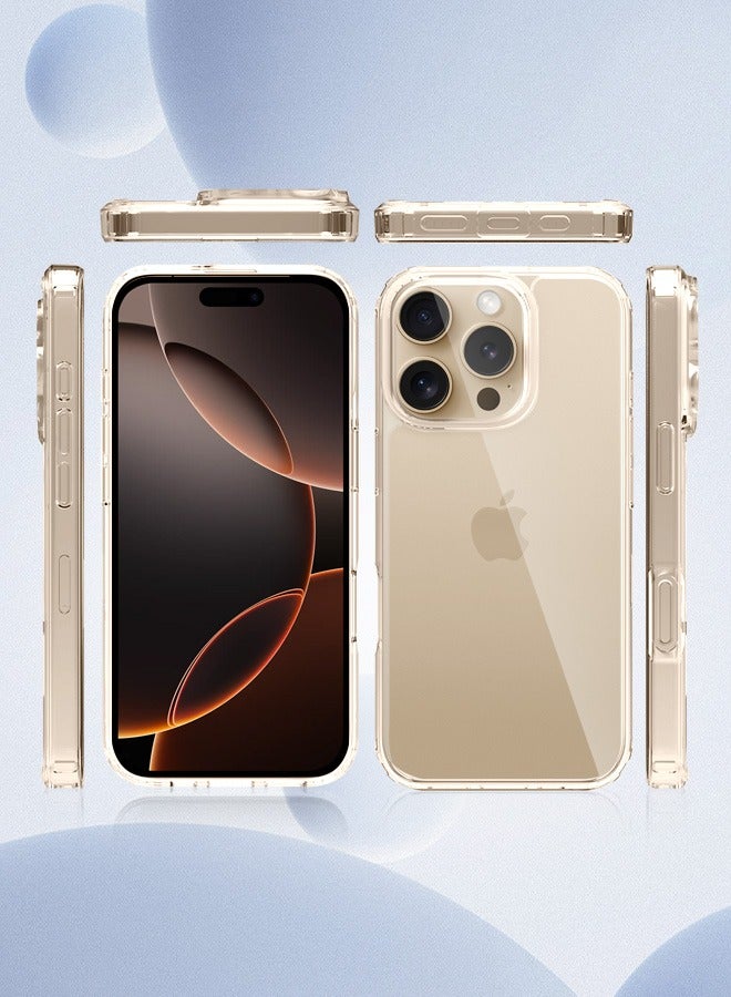 Crystal Clear Case for iPhone 16 Pro Max(6.9-Inch), [Anti-Yellowing] Hard Back Slim Shockproof Bumper Anti-Scratch, Suitable for Wireless Charging