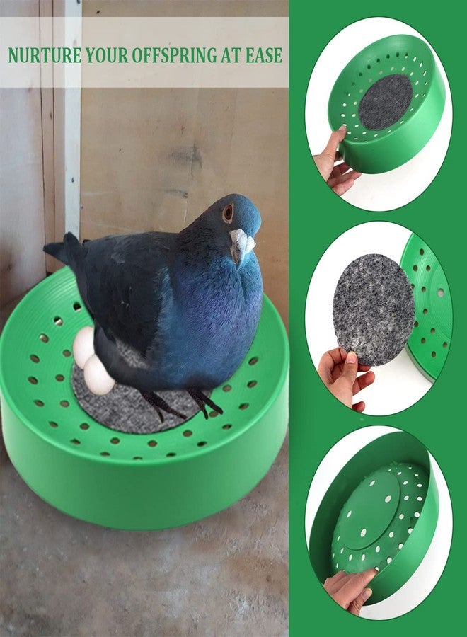 YOLUFER 10 Pcs Plastic Pigeon Nest Bird Nest Bowls Pigeon Nest Bowl Breeding Hatching Nest for Pigeons Quails Breeding Hatching - Image 5